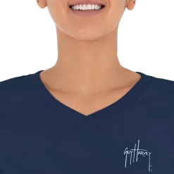 Ladies Tropical Short Sleeve V-Neck T-Shirt