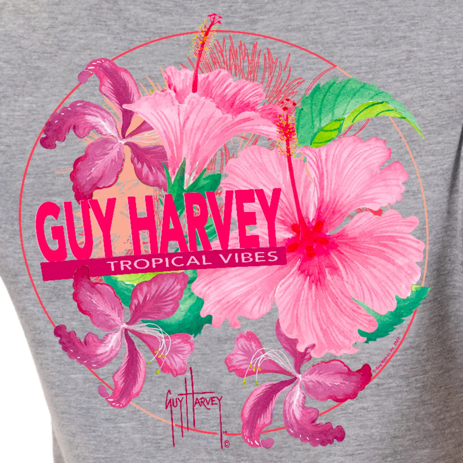 Ladies Tropical Vibes Short Sleeve V-Neck T-Shirt