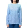 Ladies Watercolor Shells Long Sleeve Raglan Slub Shirt
