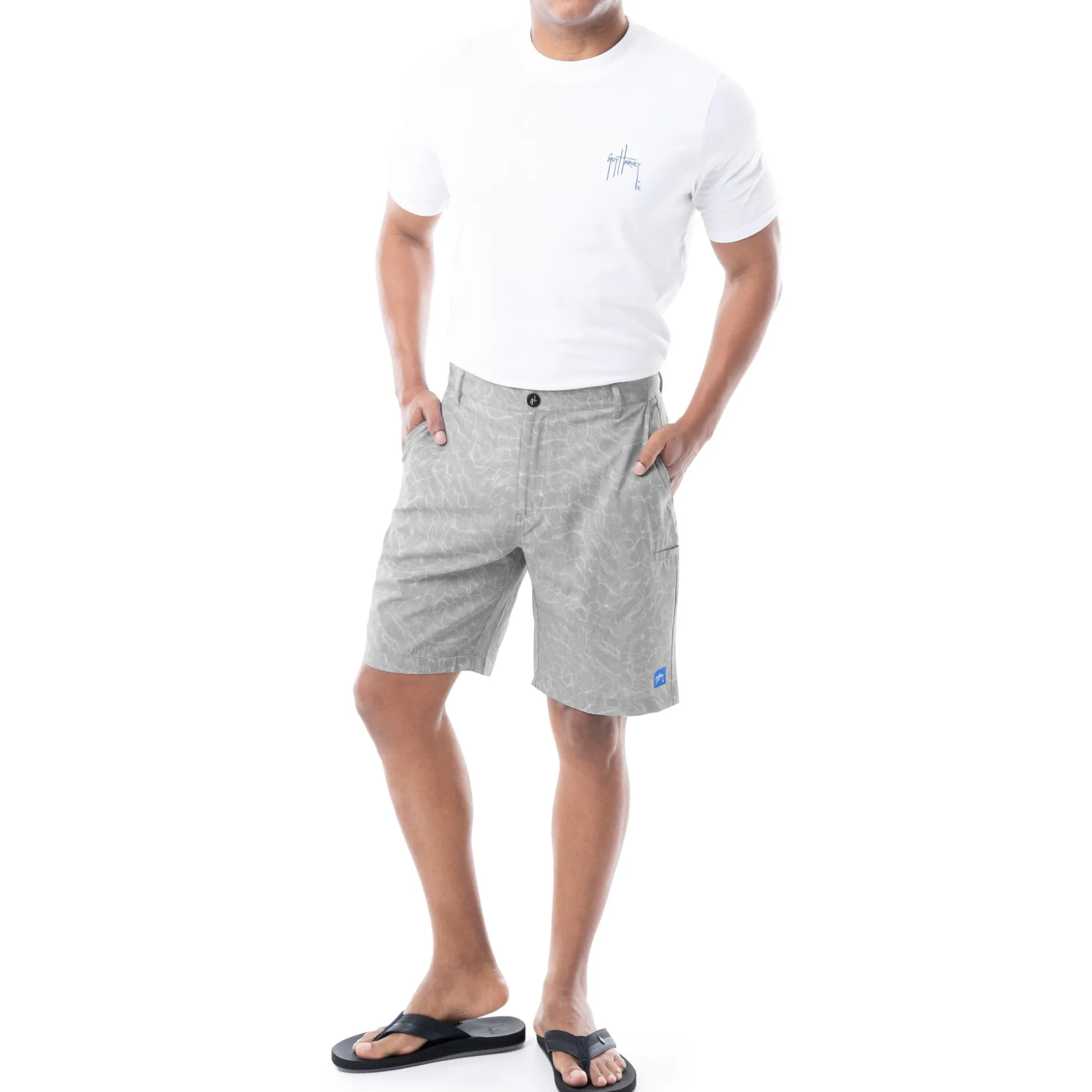 Mens 9" Shallow Printed Hybrid Short