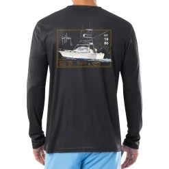 Men's Adrift Black Performance Sun Protection Top