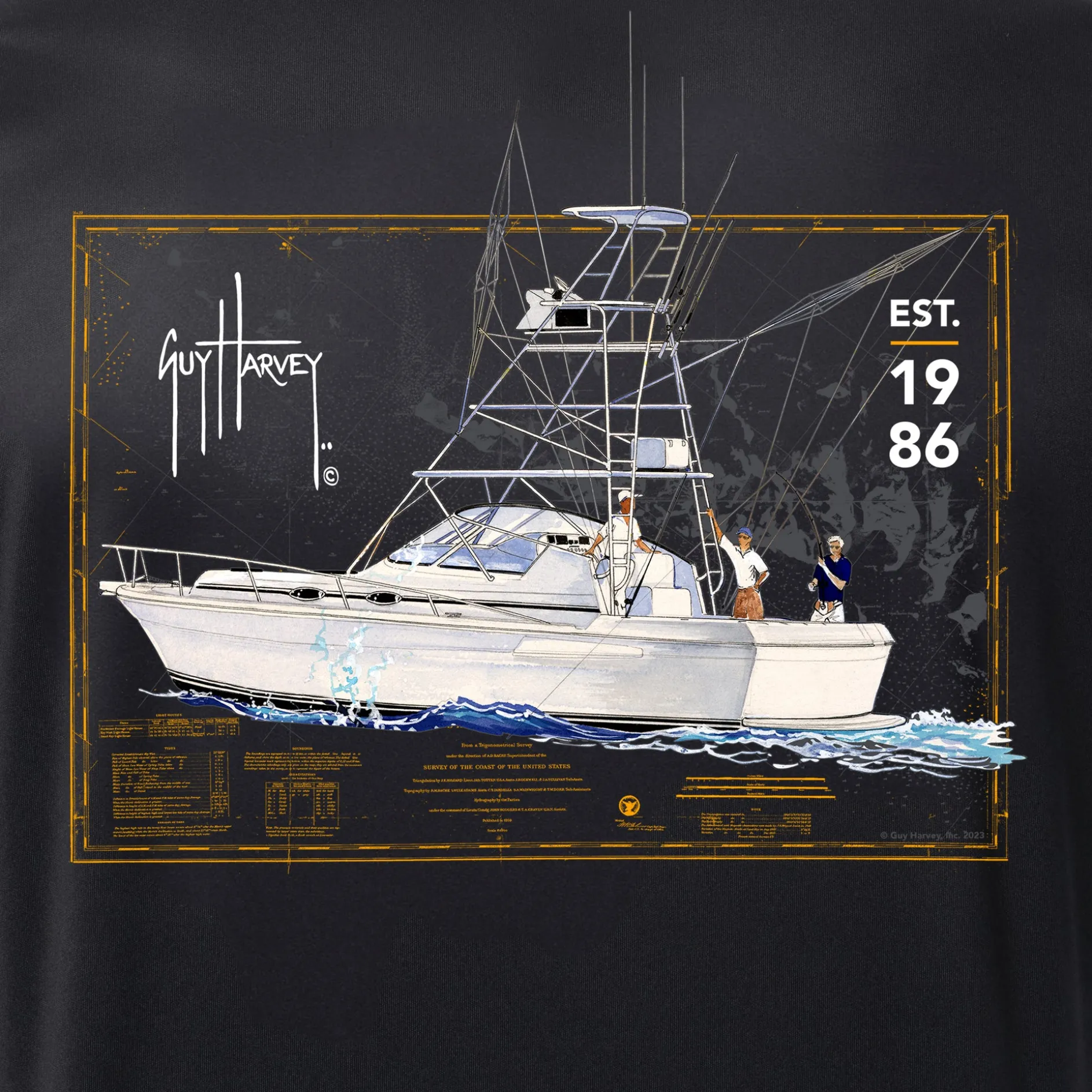 Men's Adrift Black Performance Sun Protection Top