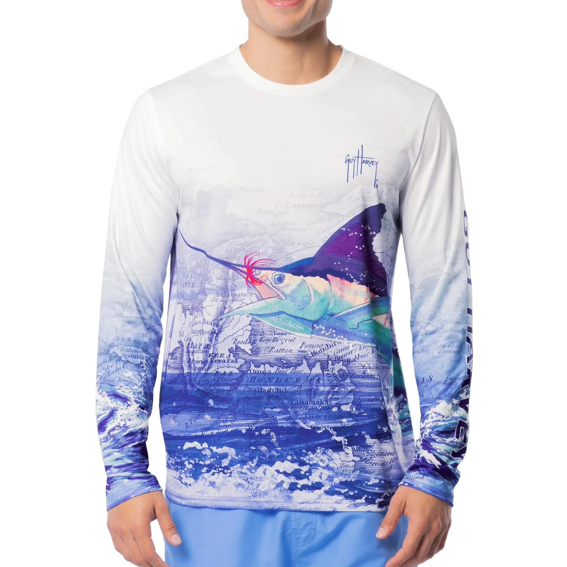 Men's Atlantic White Performance Sun Protection Top