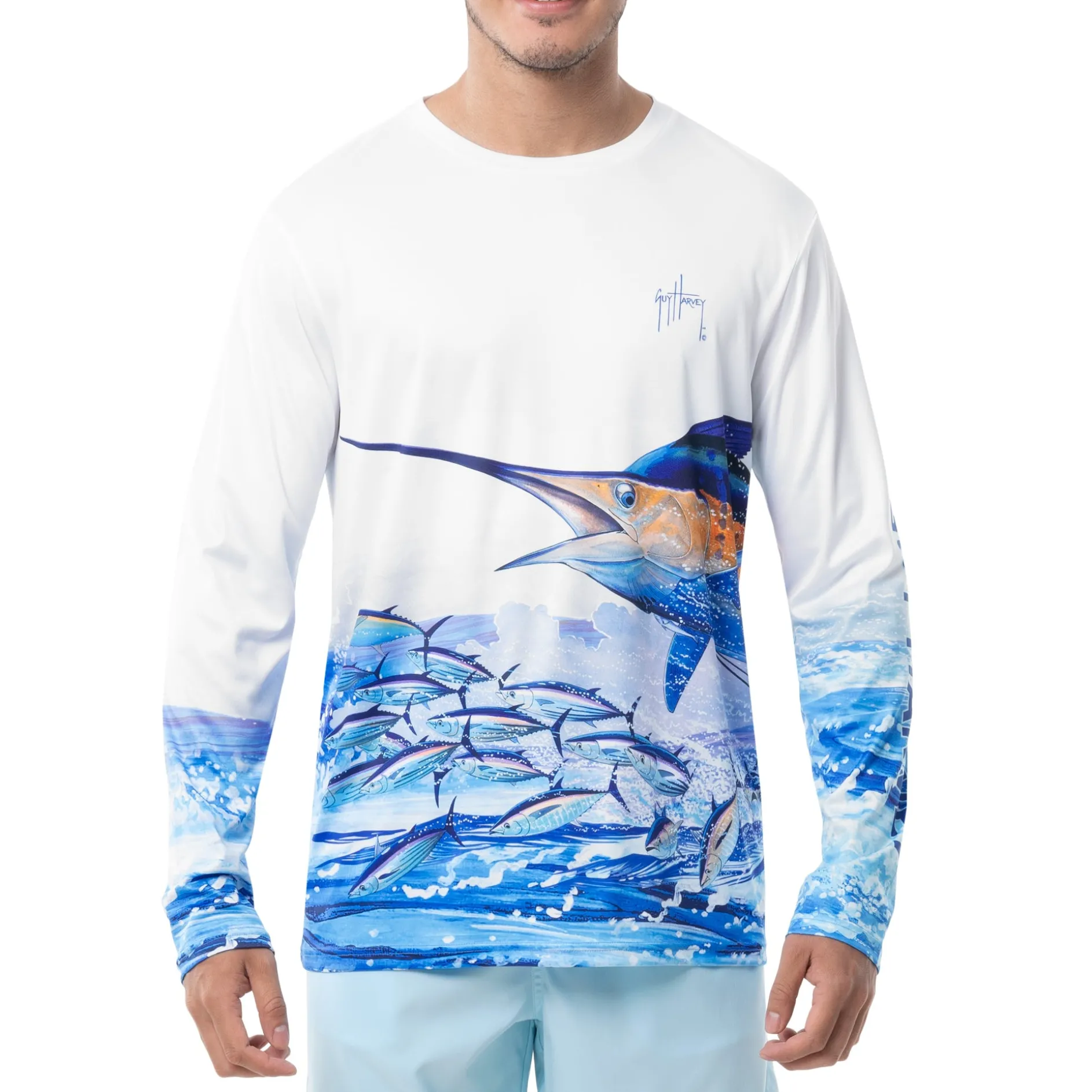 Men's Big Blue Long Sleeve Performance Shirt