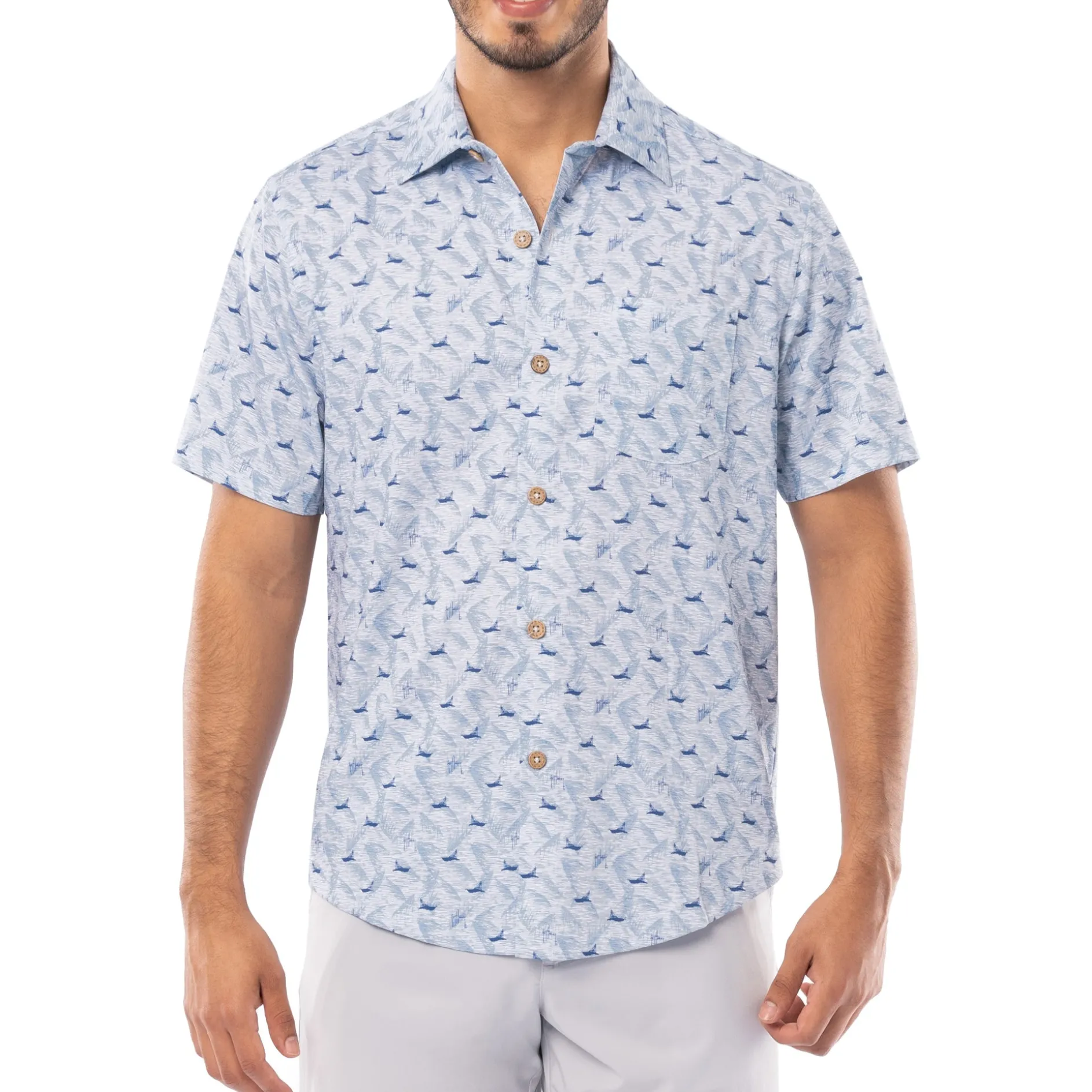 Men's Big Palms Printed Resort Shirt