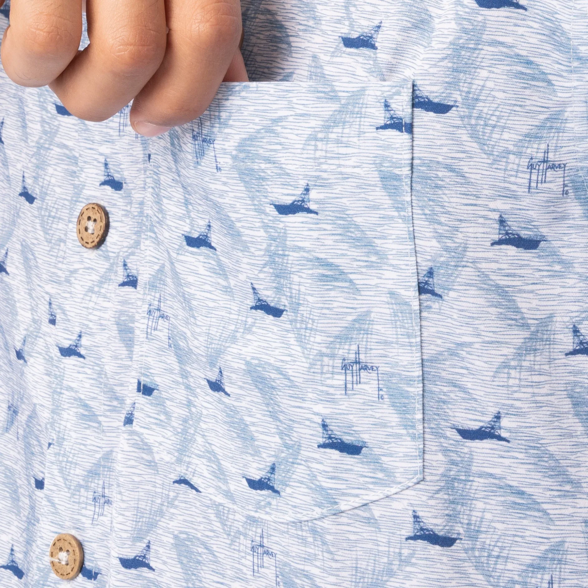 Men's Big Palms Printed Resort Shirt