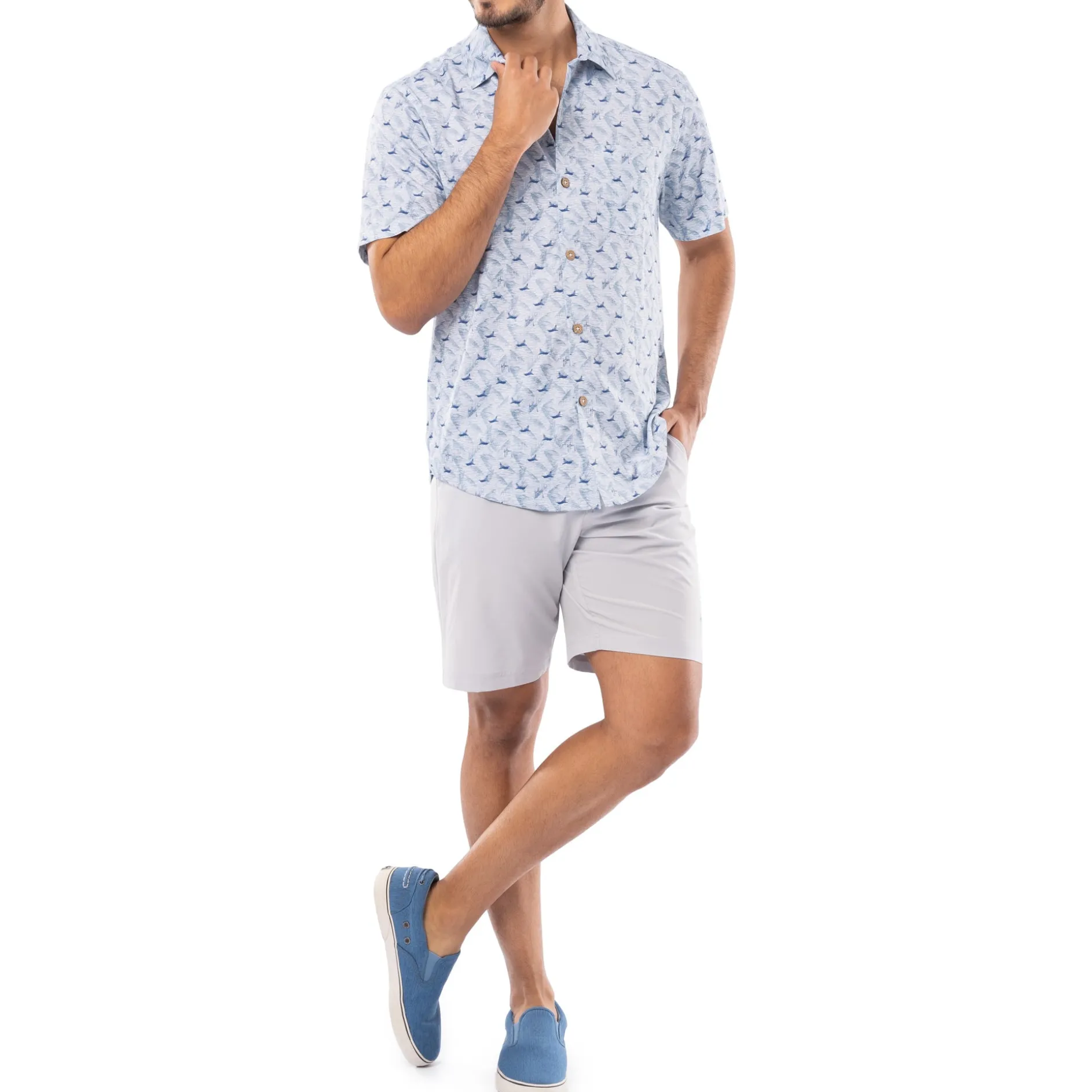 Men's Big Palms Printed Resort Shirt