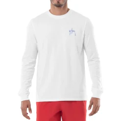 Men's Blue Hawaiian Long Sleeve T-Shirt