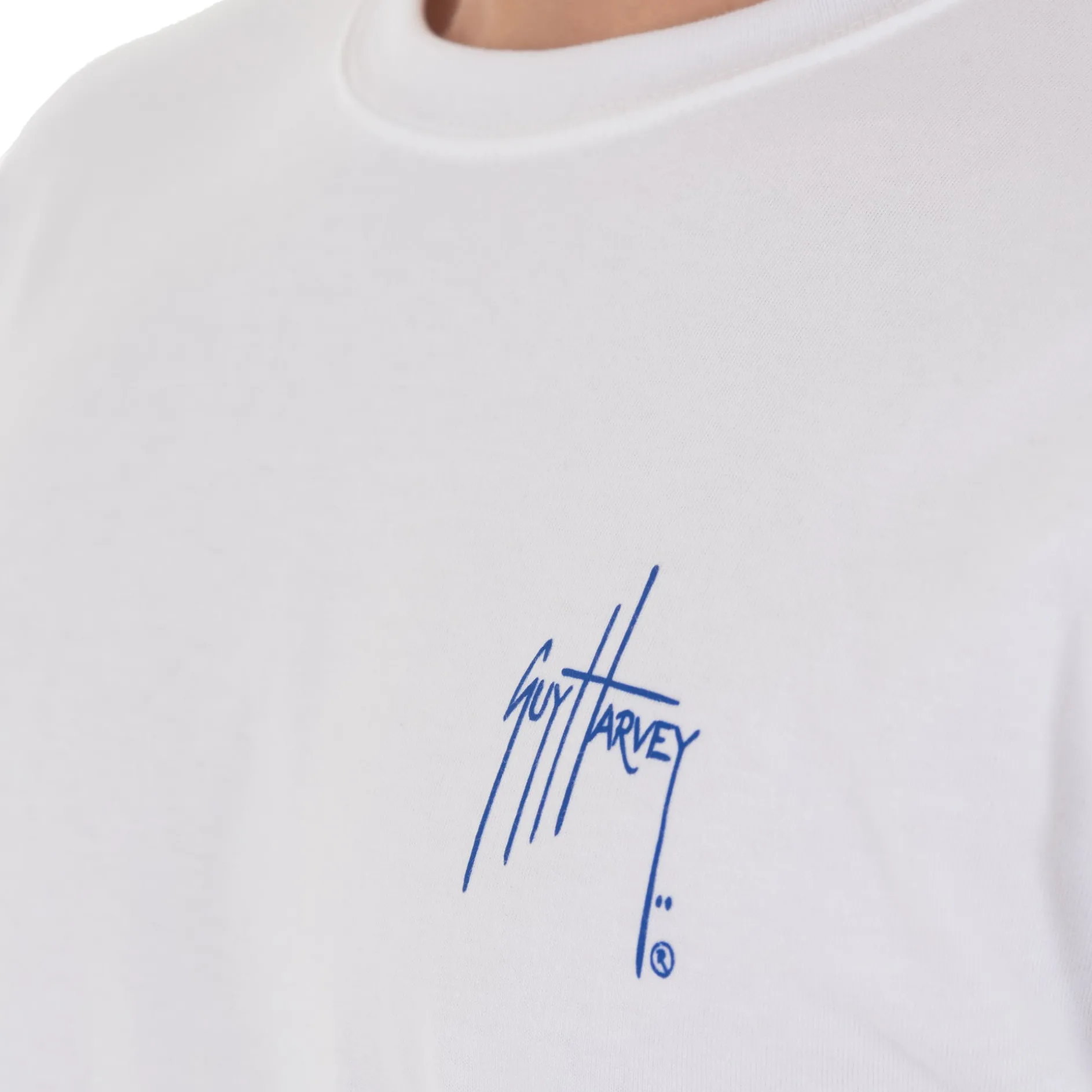 Men's Blue Hawaiian Long Sleeve T-Shirt