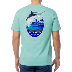 Men's Blue Hawaiian Short Sleeve T-Shirt