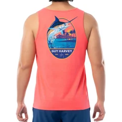 Men's Blue Hawaiian Tank Top