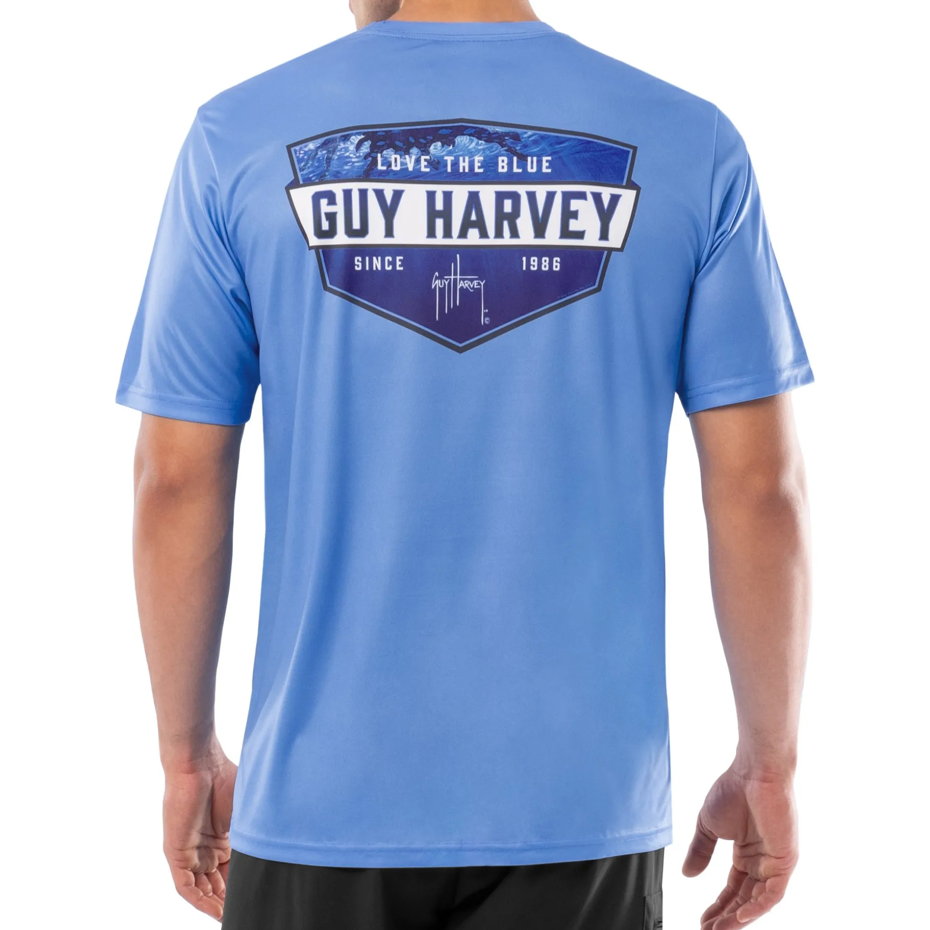 Men's Blue Shield Short Sleeve Performance Shirt