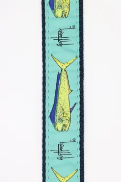 Men's Bull Dolphin Leather Tab Belt