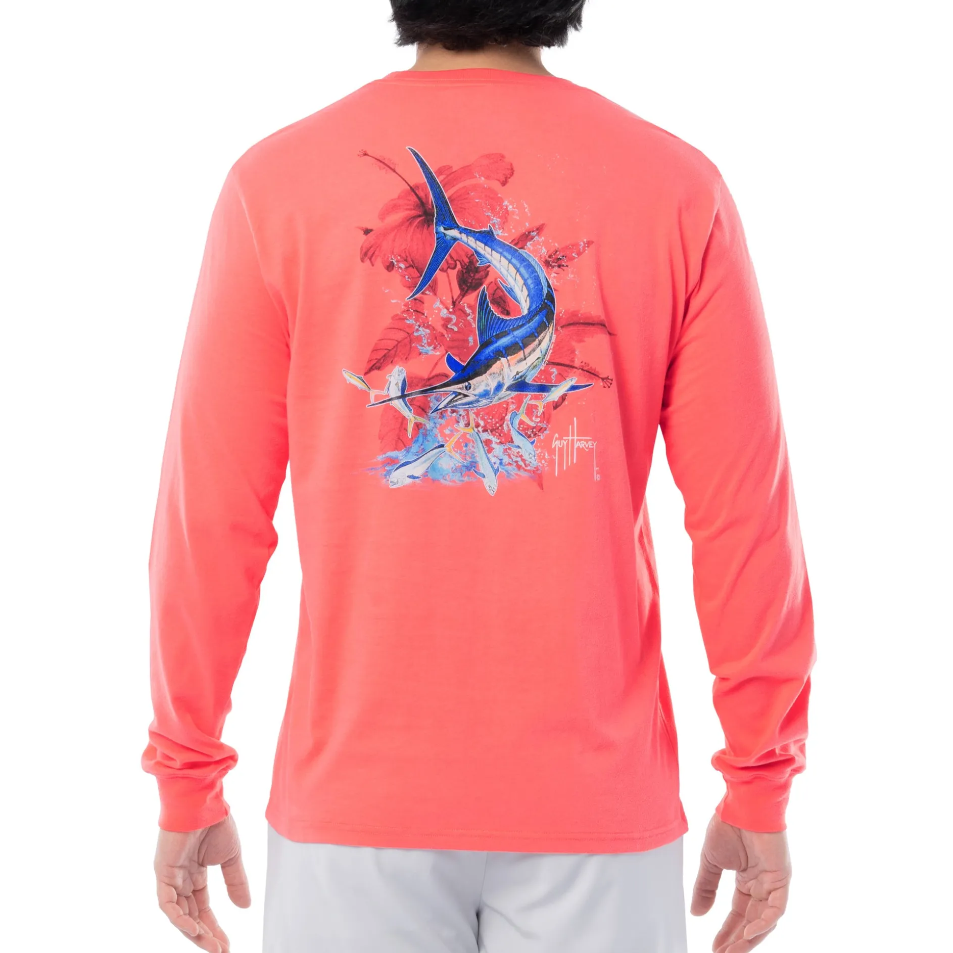 Men's Coral Marlin Springs Long Sleeve T-Shirt