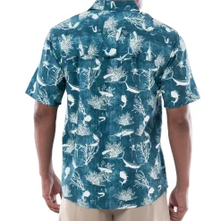 Men's Denim Shells Short Sleeve Fishing Shirt