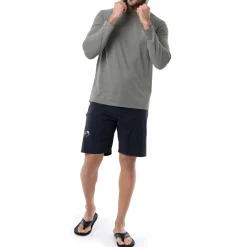 Men's EA Blue Marlin Long Sleeve Performance Hoodie