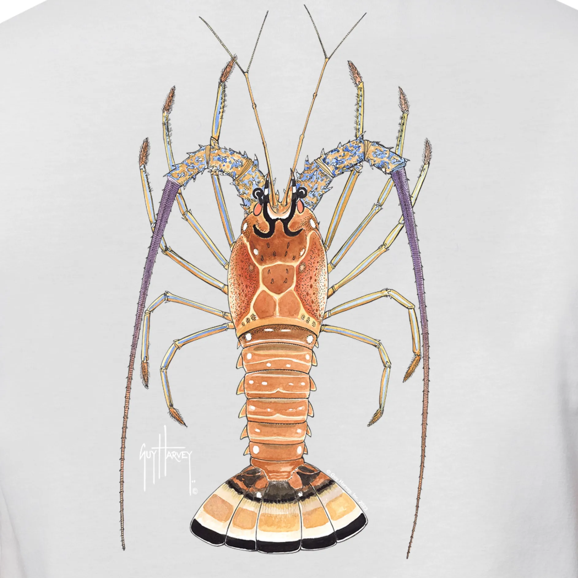 Men's Florida Lobster Gray Short Sleeve T-Shirt