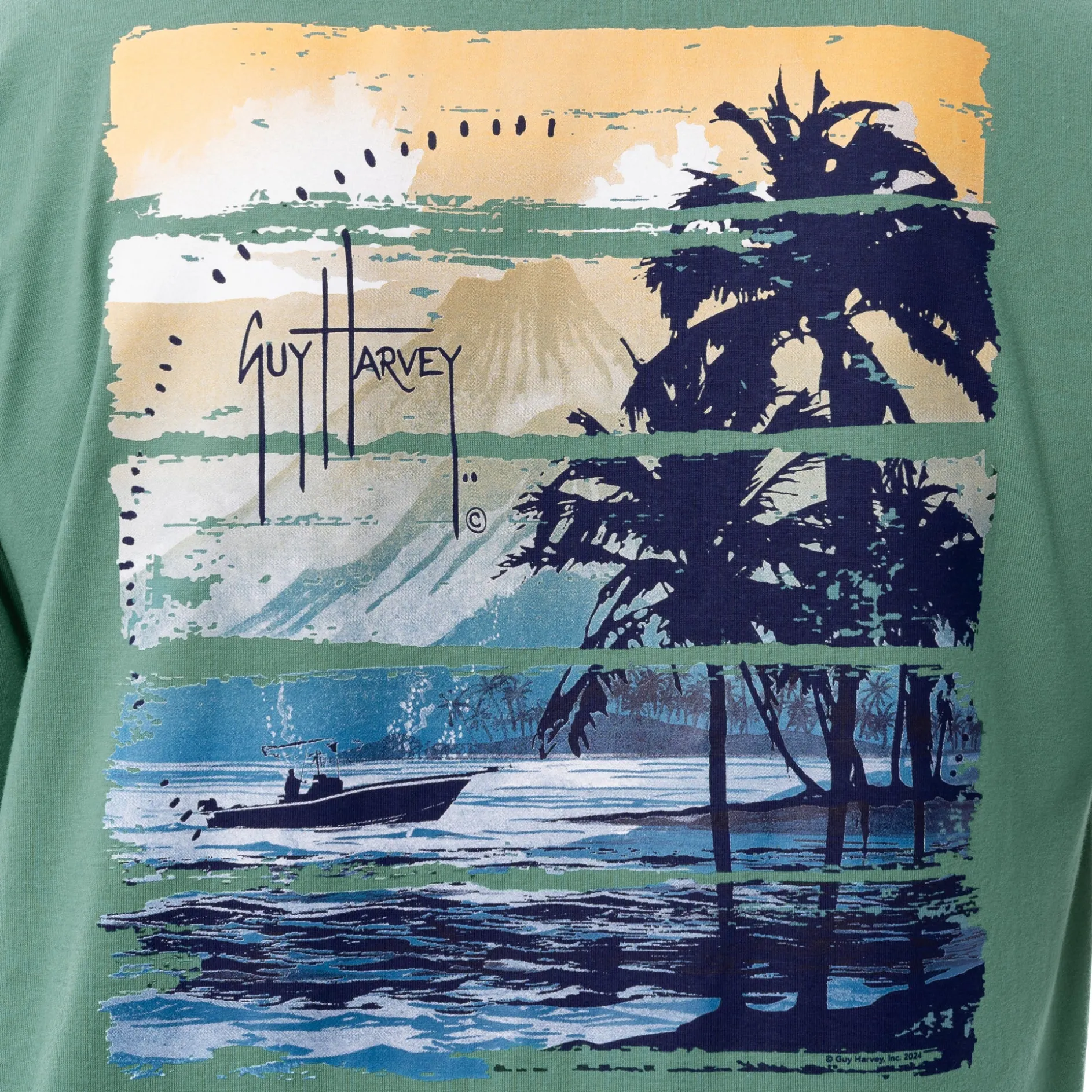 Men's Green Horizon Short Sleeve T-Shirt