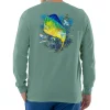 Men's Green Mahi Palms Long Sleeve T-Shirt