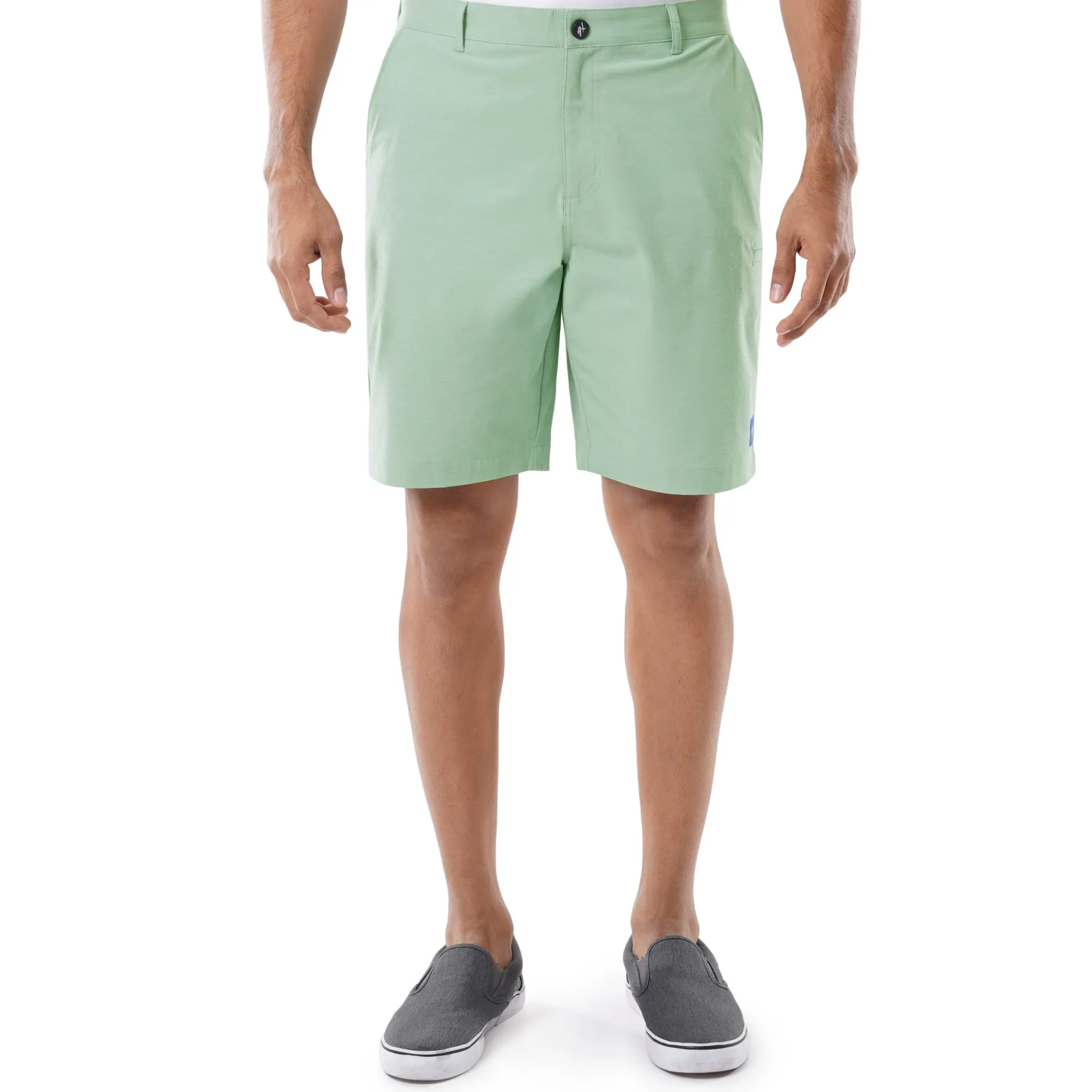Men's Green Performance Hybrid Short 4-Way Stretch