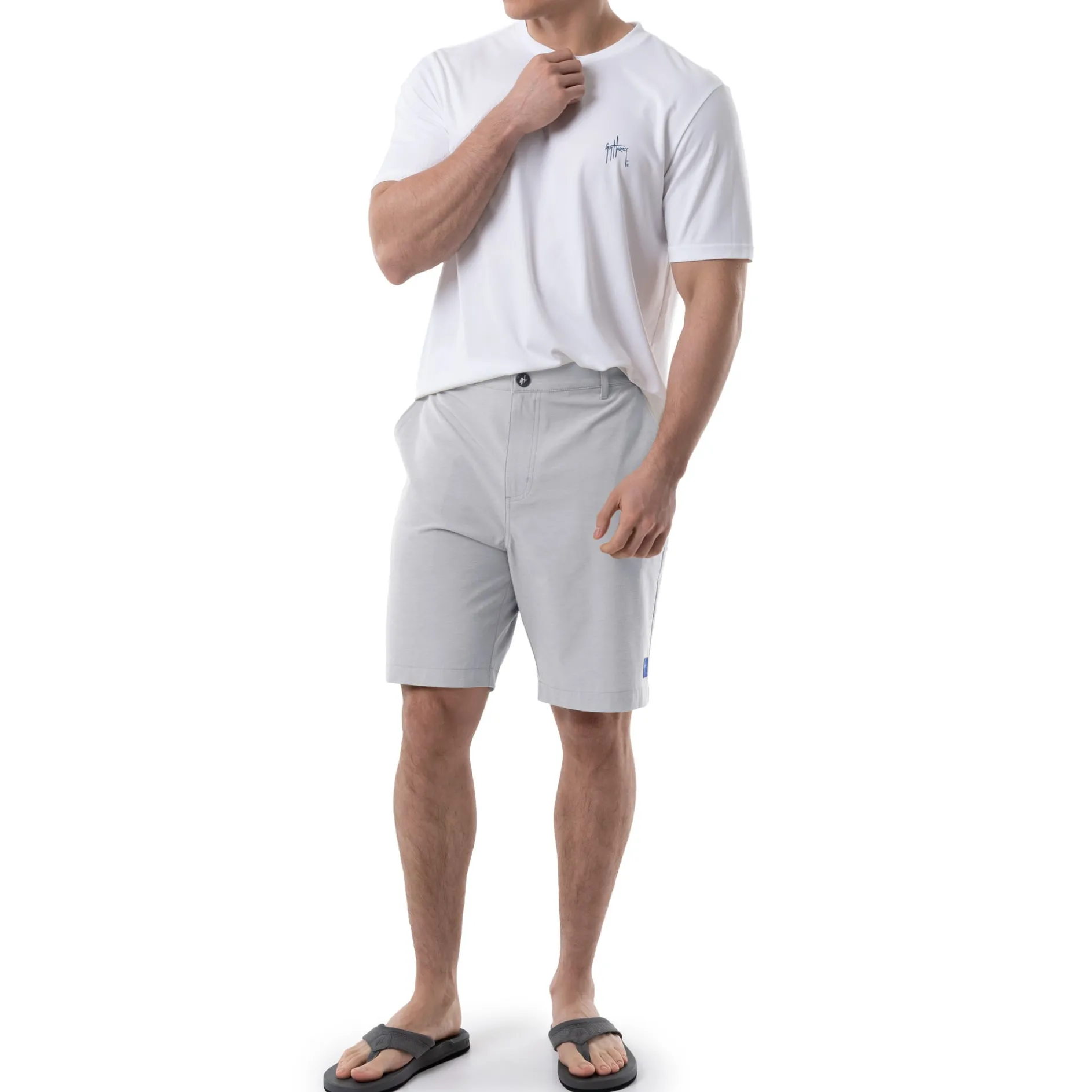 Men's Grey Performance Hybrid Short 4-Way Stretch