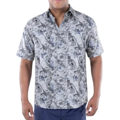 Men's Hibiscus Heather Performance Fishing Shirt