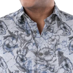 Men's Hibiscus Heather Performance Fishing Shirt