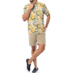 Men's Hibiscus Key Printed Resort Shirt