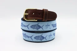 Men's Keys Slam Leather Tab Belt