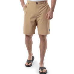 Men's Khaki Performance Hybrid Short 4-Way Stretch