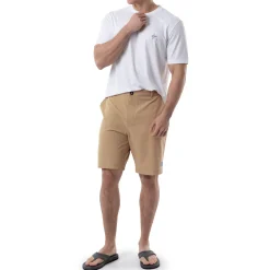 Men's Khaki Performance Hybrid Short 4-Way Stretch