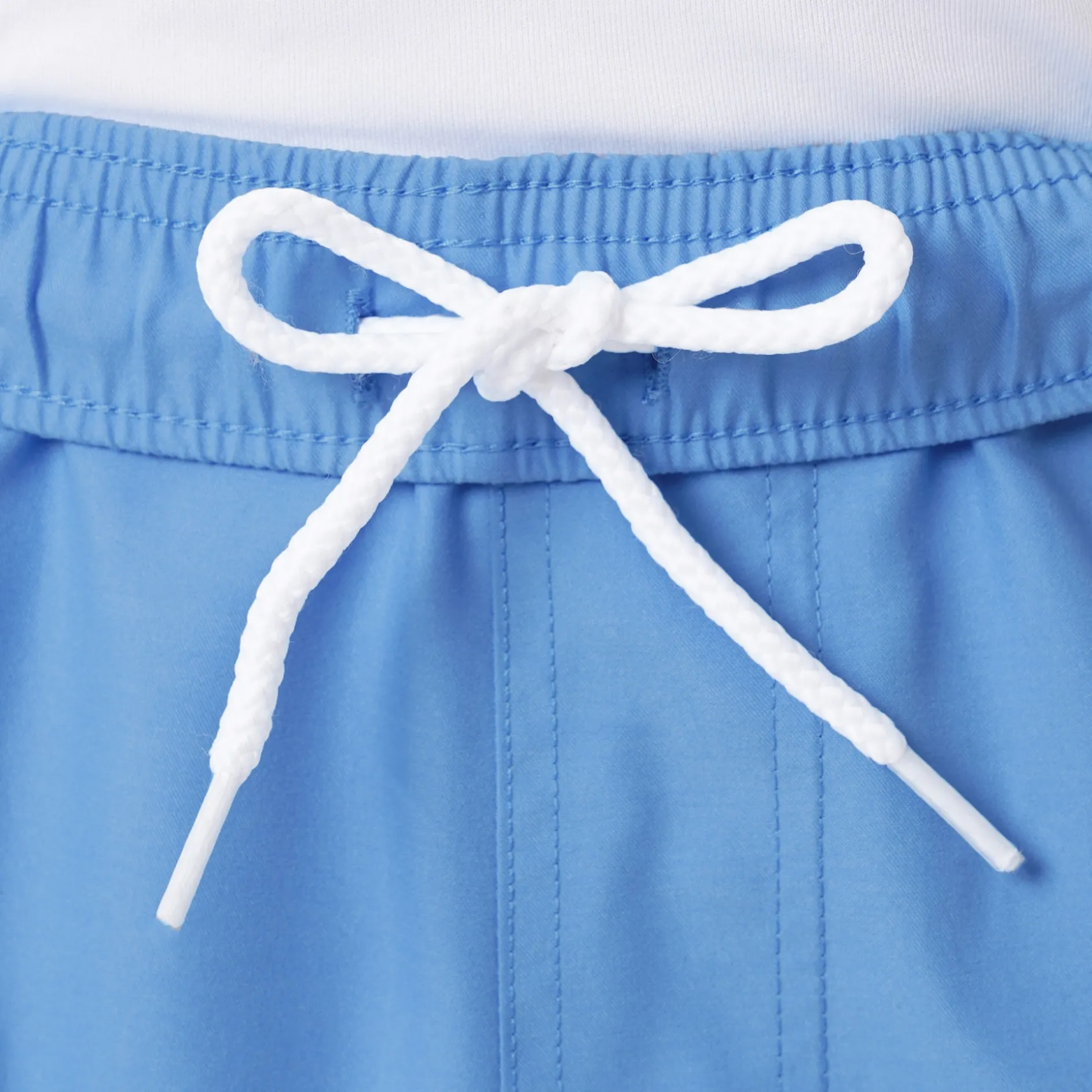 Men's Light Blue Solid 7" Swim Trunks