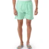 Men's Light Green Solid 7" Swim Trunks