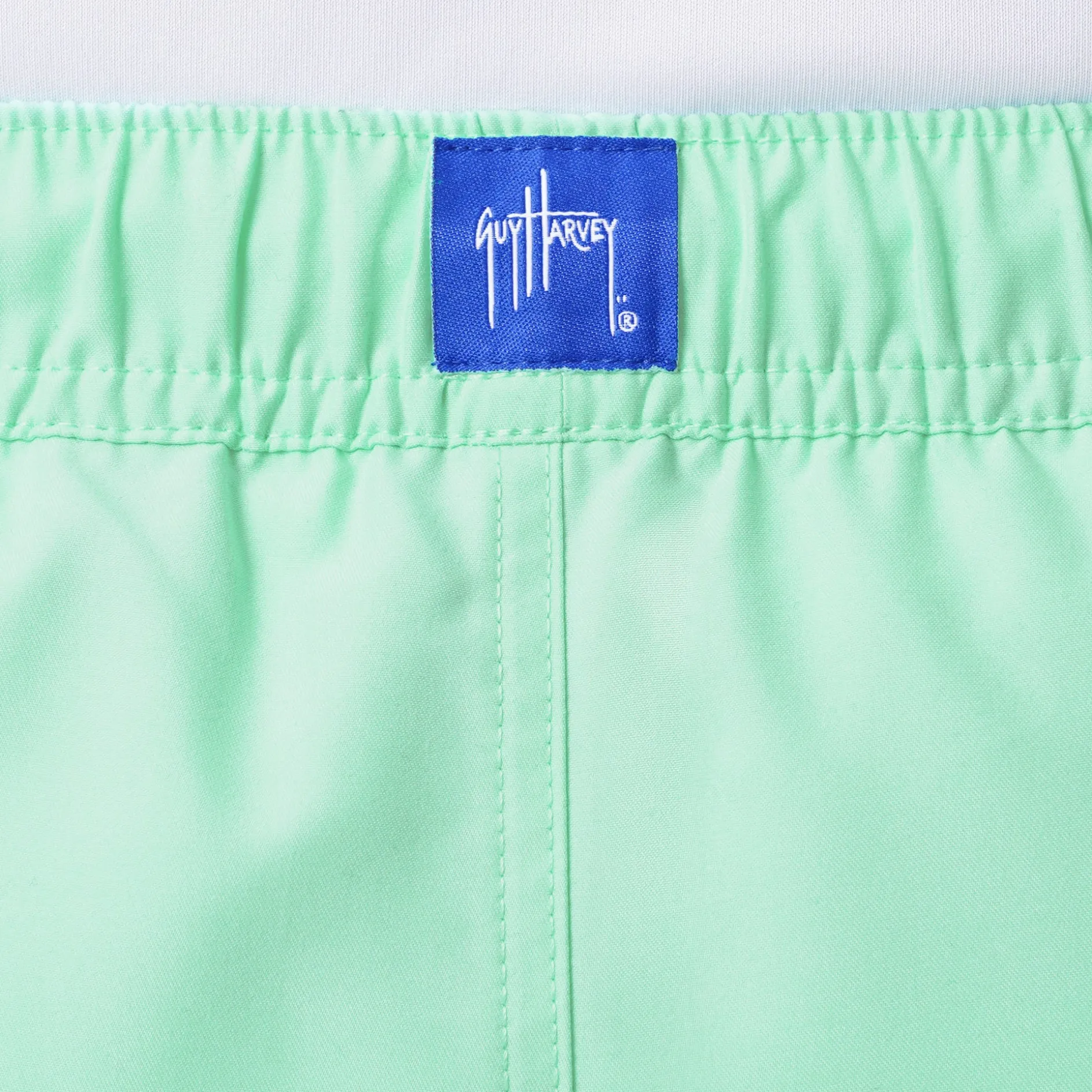 Men's Light Green Solid 7" Swim Trunks