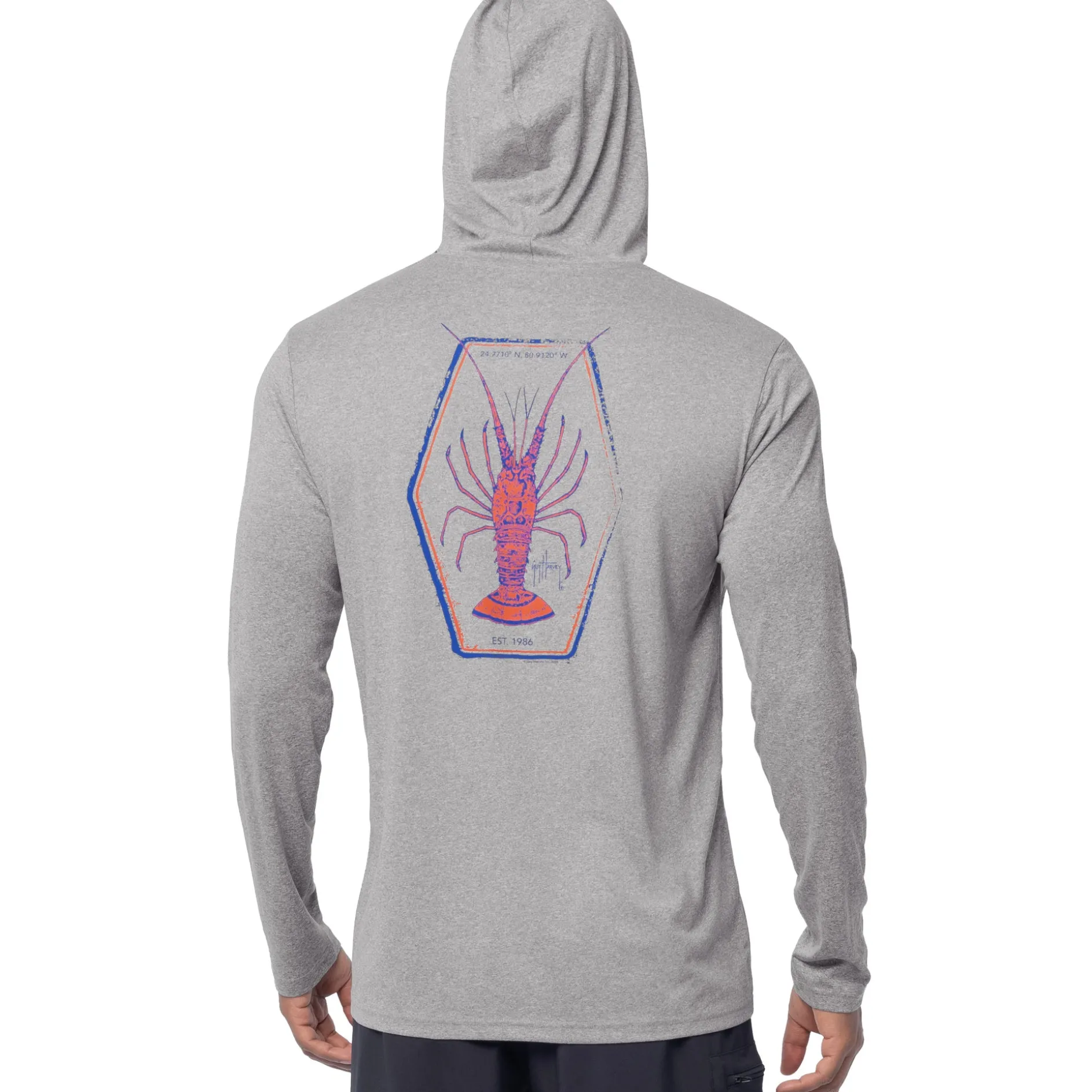 Men's Lobster Key Long Sleeve Performance Hoodie