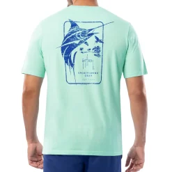 Men's Marlin Stencil Short Sleeve Pocket T-Shirt