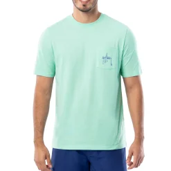 Men's Marlin Stencil Short Sleeve Pocket T-Shirt