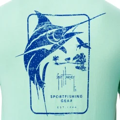 Men's Marlin Stencil Short Sleeve Pocket T-Shirt