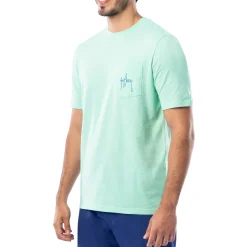 Men's Marlin Stencil Short Sleeve Pocket T-Shirt