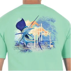 Men's Marlin Sunset Short Sleeve Pocket T-Shirt