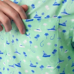 Men's Nautical Palms Performance Fishing Shirt