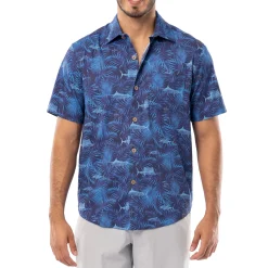 Men's Navy Incognito Printed Resort Shirt