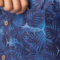 Men's Navy Incognito Printed Resort Shirt