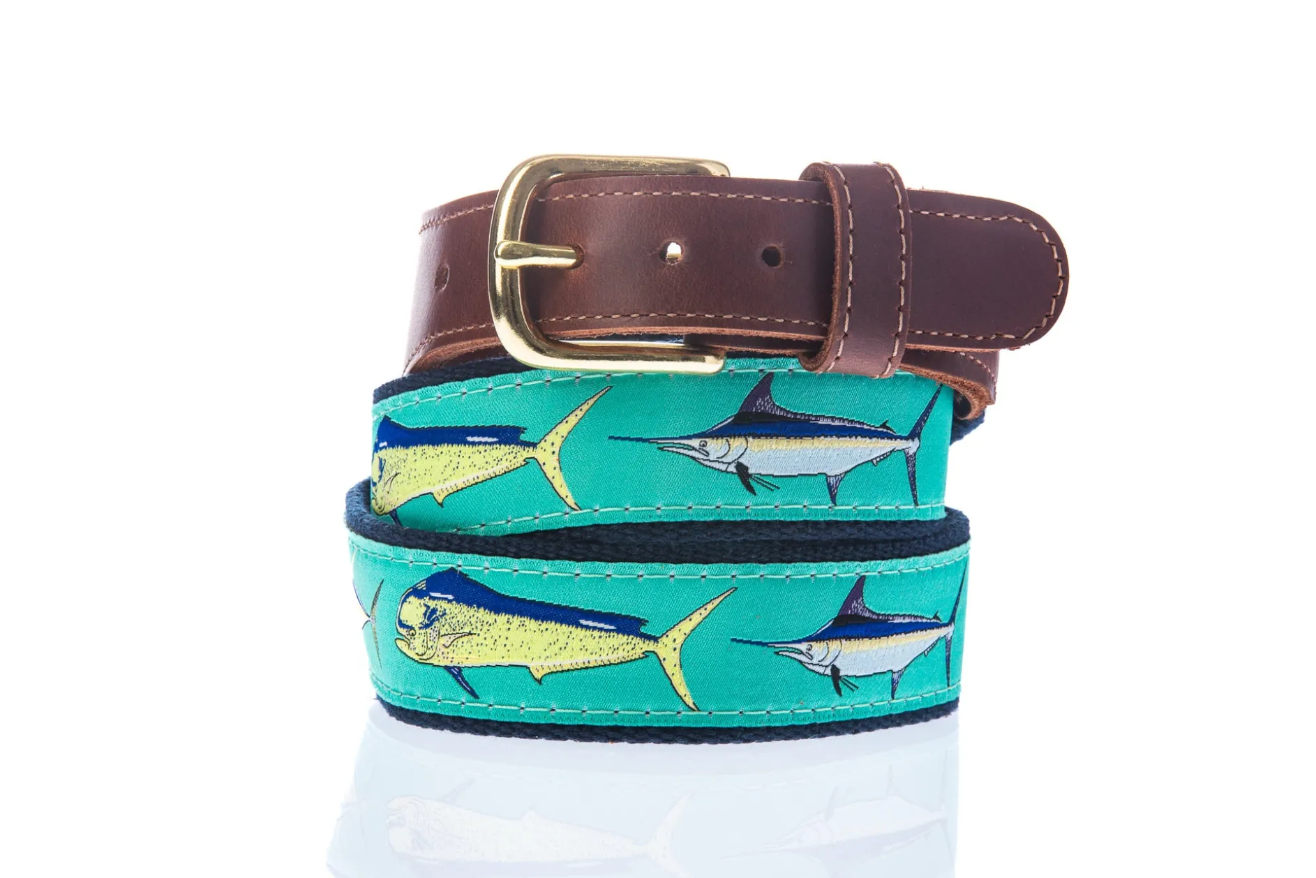 Men's Offshore Leather Tab Belt