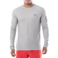 Men's Patriotic Billfish Long Sleeve Performance Shirt