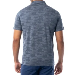Men's Short Sleeve Bluewater Slam Jacquard Polo Shirt