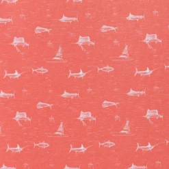 Men's Short Sleeve Coral Printed Performance Polo Shirt