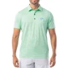Men's Short Sleeve Green Bluewater Slam Jacquard Polo Shirt