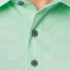 Men's Short Sleeve Green Bluewater Slam Jacquard Polo Shirt