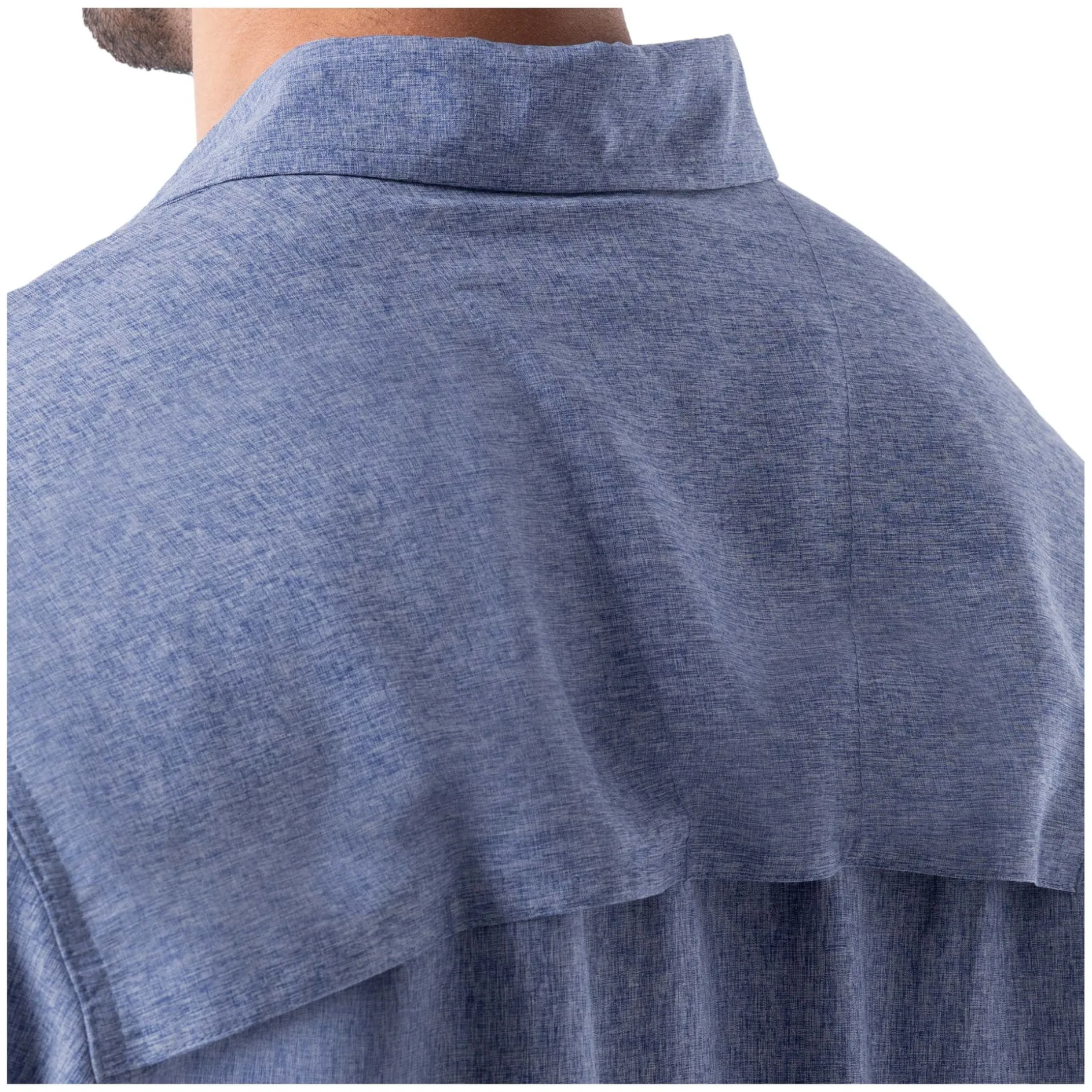 Men's Short Sleeve Heather Textured Performance Fishing Shirt
